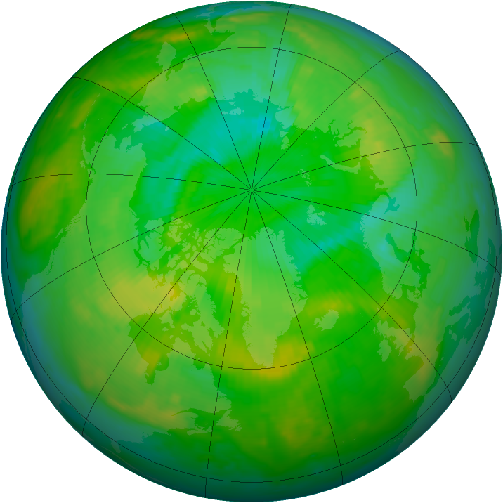 Arctic ozone map for 04 July 1997